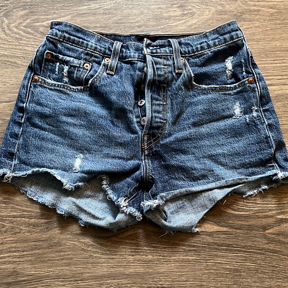 Levi 501 Distressed Shorts